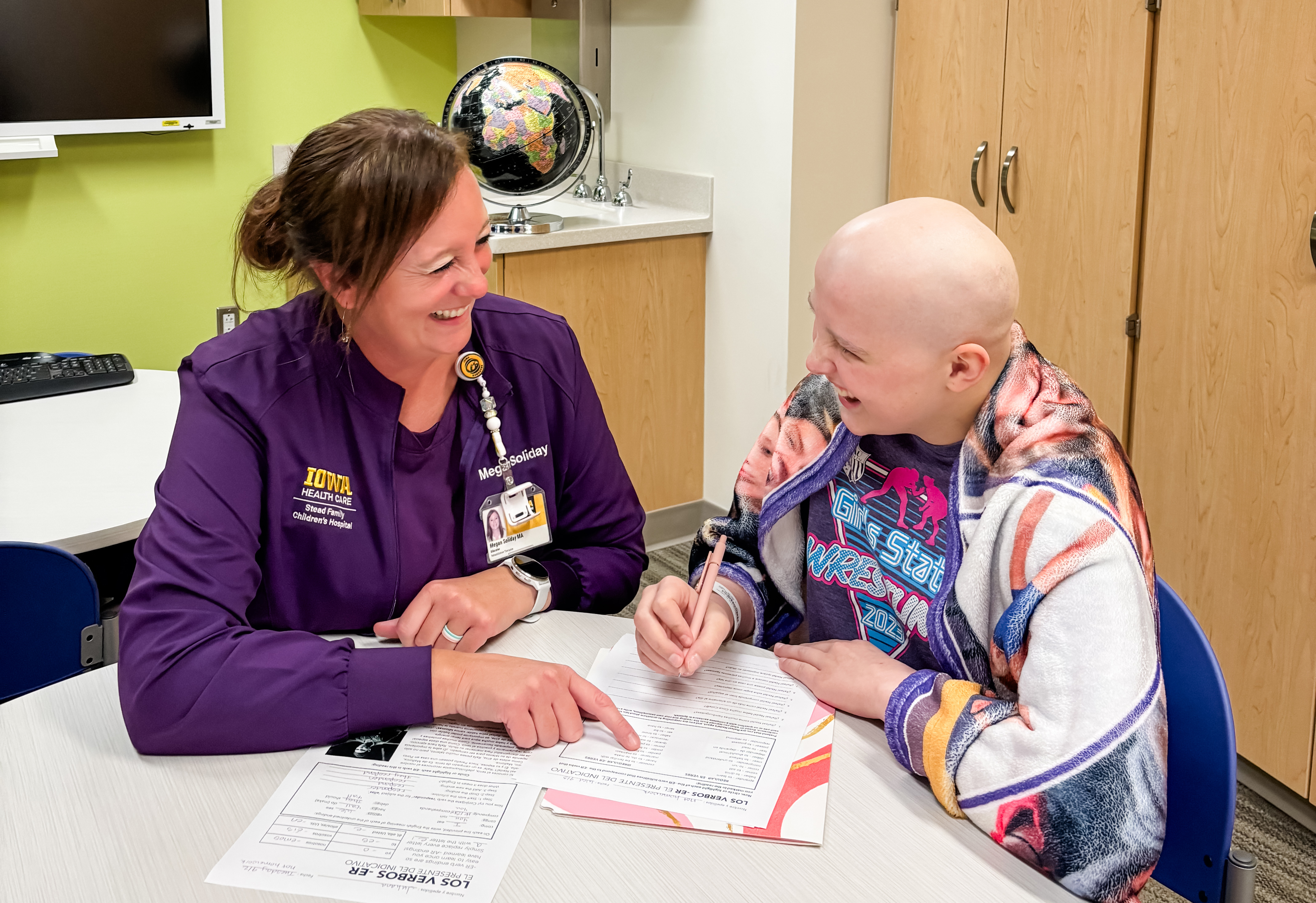 Nurse with patient